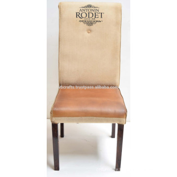 Vintage Leather Canvas Chair